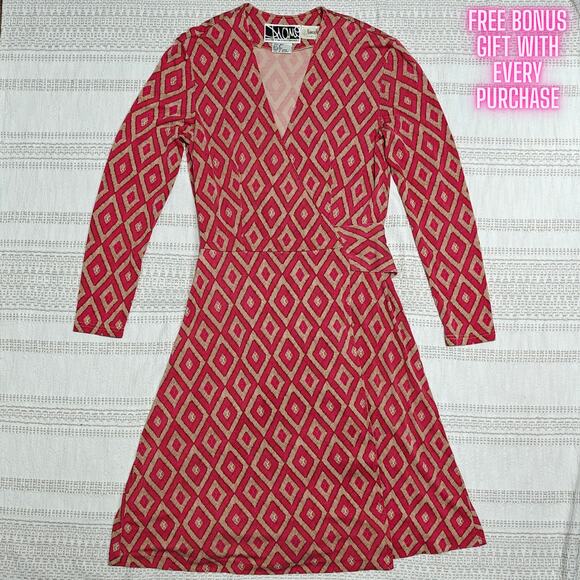 Vintage Diane Von Furstenberg Silk Wrap Dress Size 6 Neiman Marcus Exclusive - Picture 1 of 6